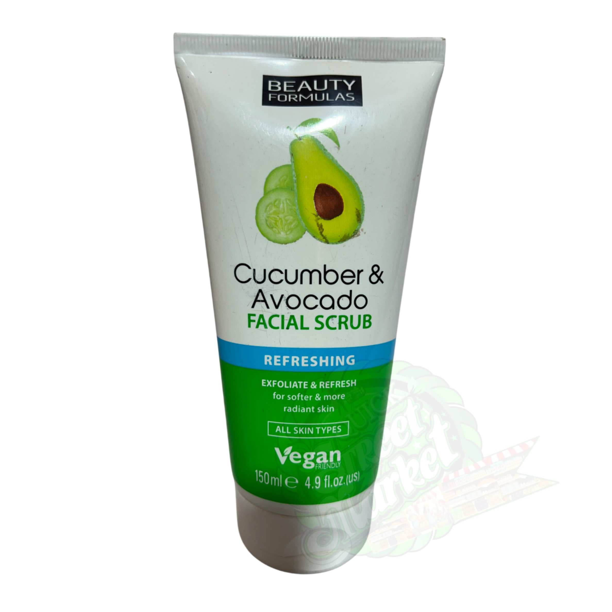 Beauty Formulas Cucumber & Avocado Facial Scrub (150ml)