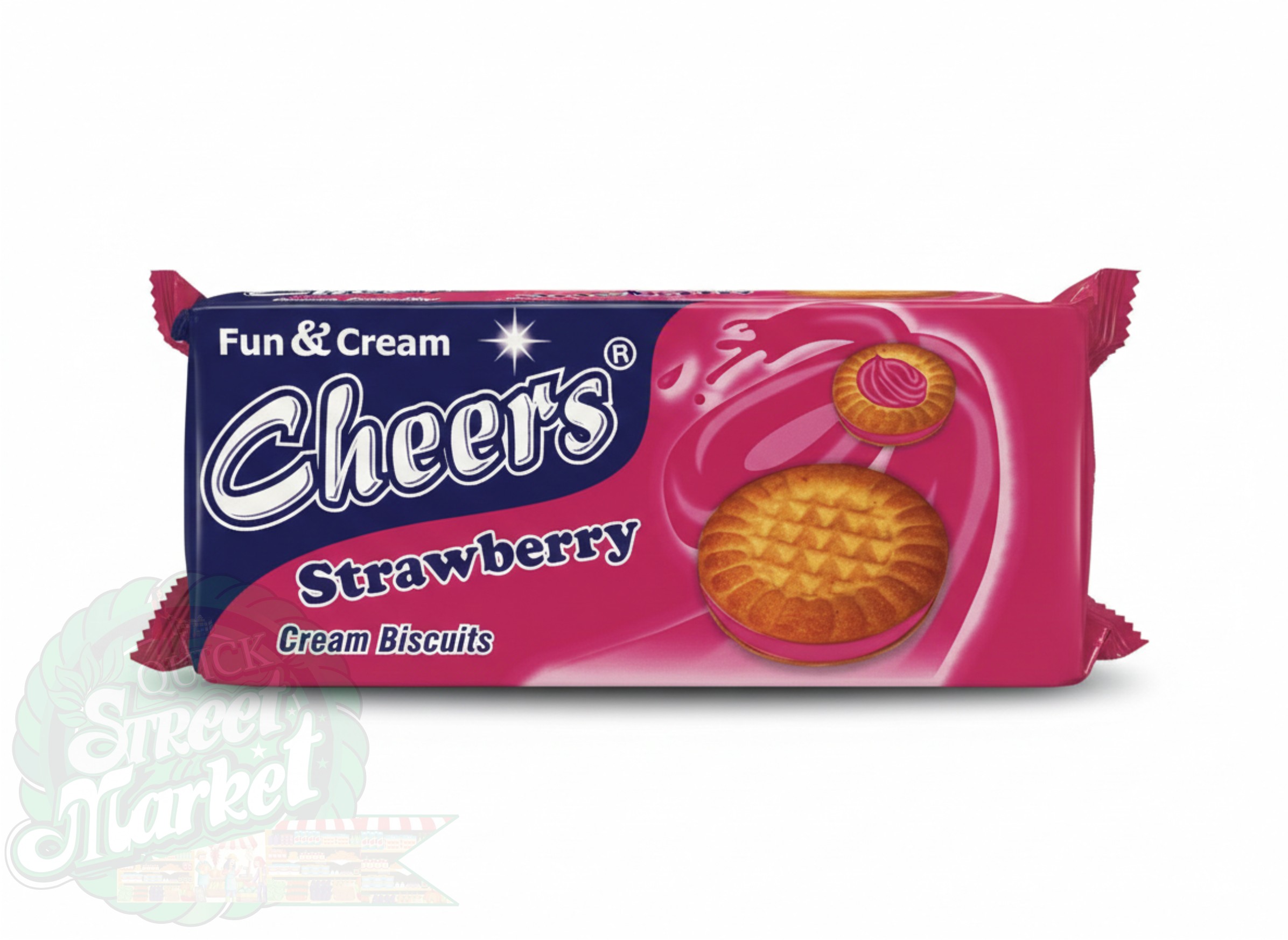 Fun And Cream Cheers Strewberry Cream Biscuits (180g)
