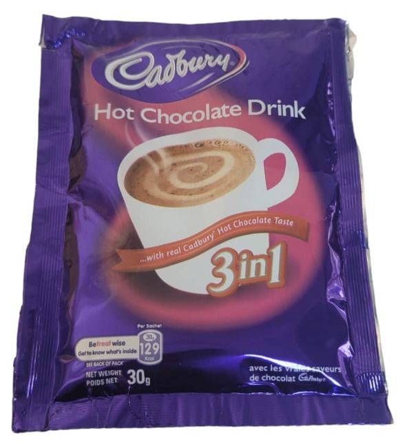 Cadbury Hot Chocolate Neapolitan Flavoured Drink 3 In 1 (30g)
