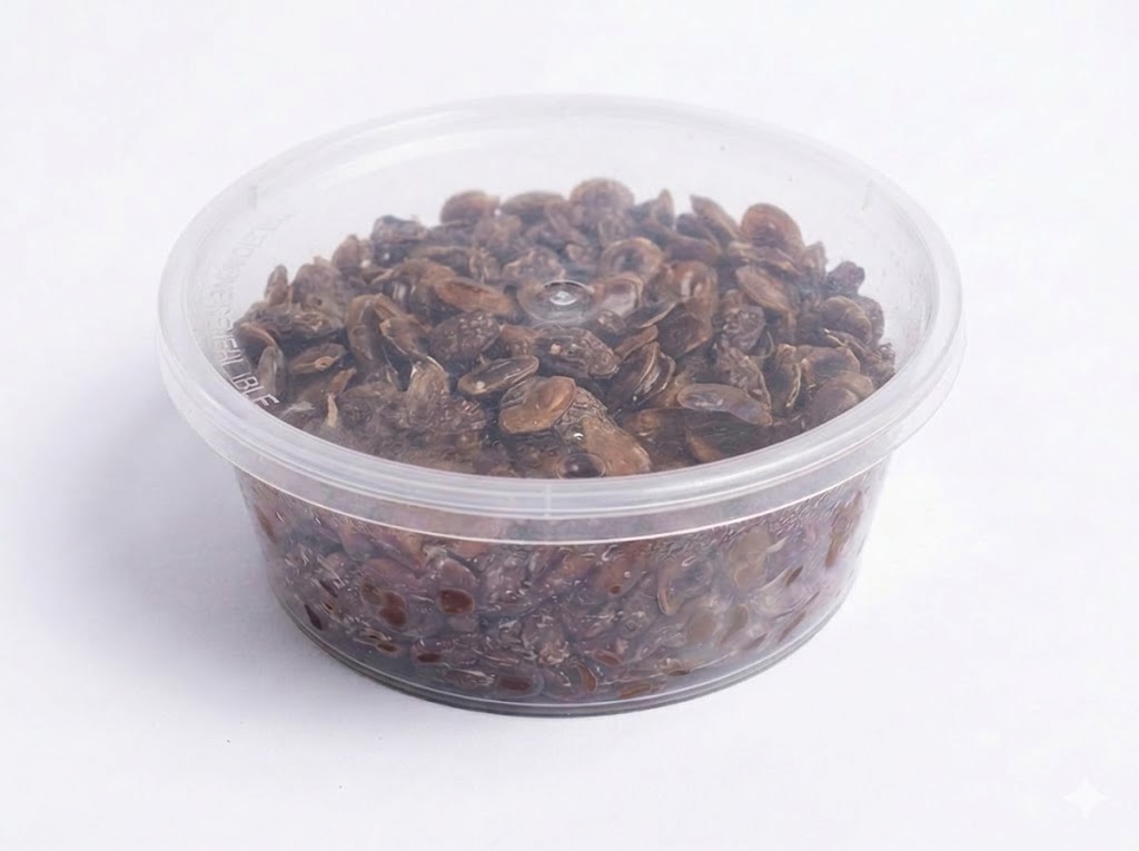 Locust Bean (iru) Covered Plastic
